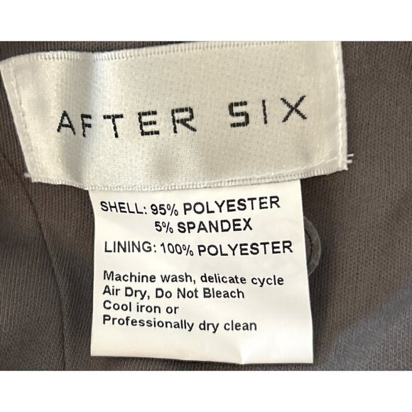 After Six Womens One Shoulder Velvet Maxi Dress Gown Caviar Gray Size 12R NWT - Picture 6 of 7